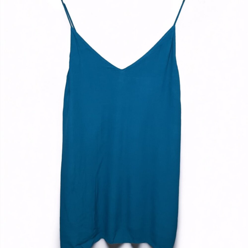 Wilfred Free (Aritzia) - 'Vivienne' Mini Blue Slip Shift Dress - size Medium